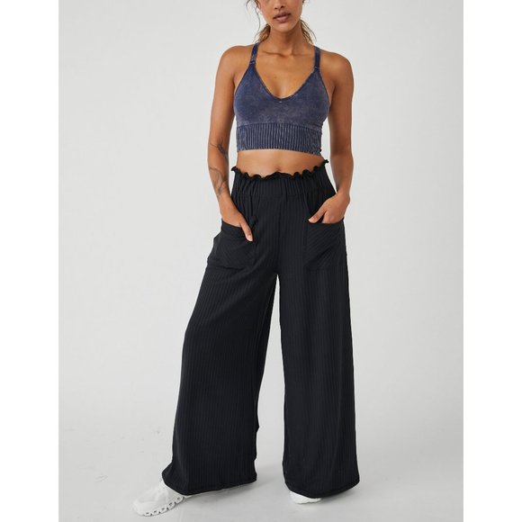 FP Movement by Free People Pants - NWT FP Movement Blissed Out Wide Leg / Black